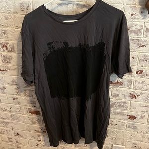 Gray color block shirt